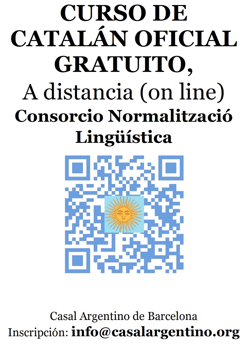 CURSO DE CATAL�N OFICIAL GRATUITO,  A DISTANCIA (ON LINE) CONSORCIO NORMALITZACI� LING��STICA